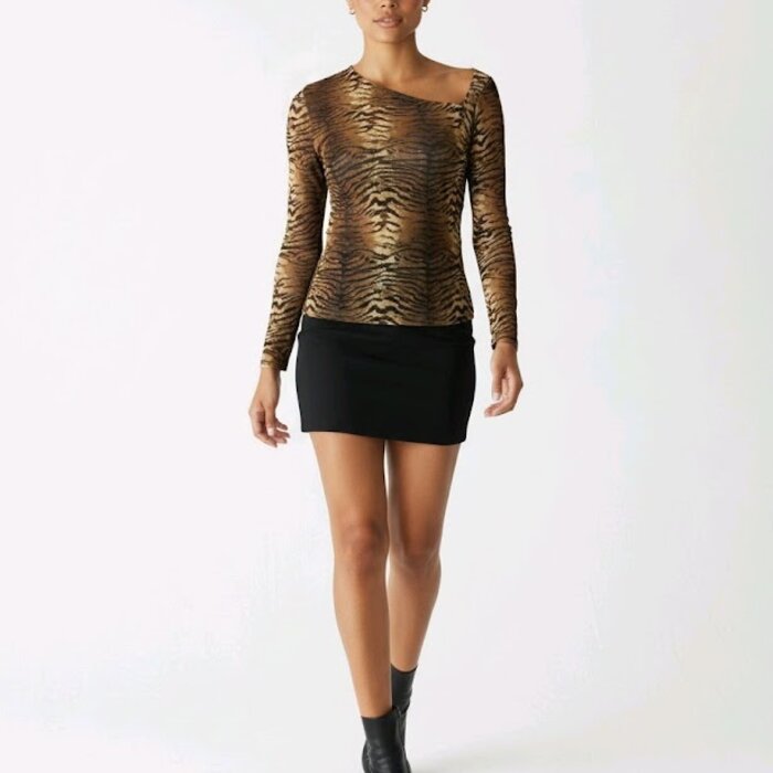 Dames - Top  - Mesh - Tijgerprint