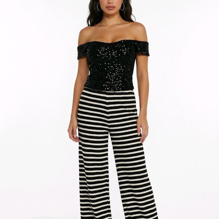 Stripe Elegance | Palazzo Broek – Stijlvol - Comfortabel