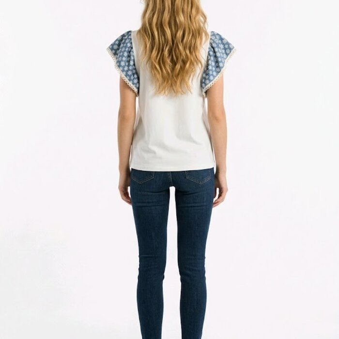 Denim Bloom | Shirt – Embroid & Ruffel