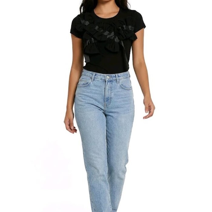 Rivka –T-shirt- Schouderstrikken - Satijnen Lint