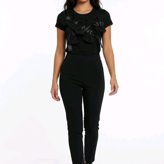 Rivka –T-shirt- Schouderstrikken - Satijnen Lint