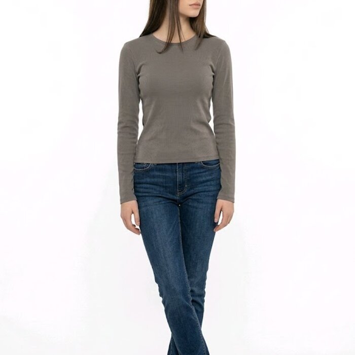 Renate Top Lange Mouw | Fijne Rib - Used