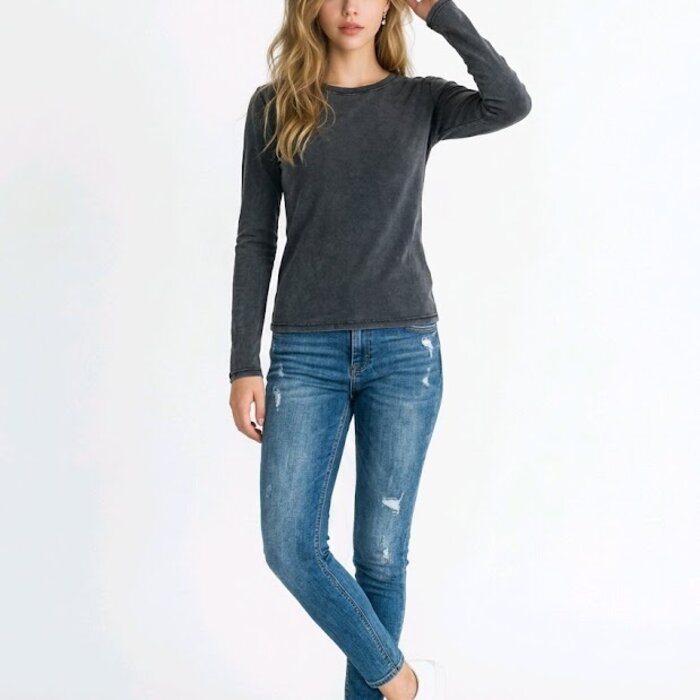 Renate Top Lange Mouw | Fijne Rib - Used