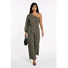 Gedurfde Dames - Jumpsuit Off  Shoulder – Luipaardprint