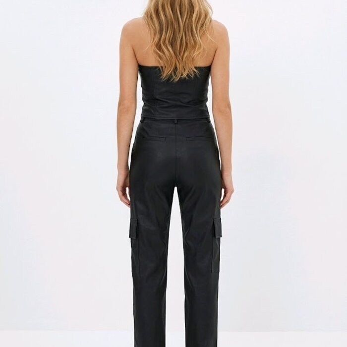 Niva – Jumpsuit – Imitatieleren Cargo Jumpsuit - Zijrits