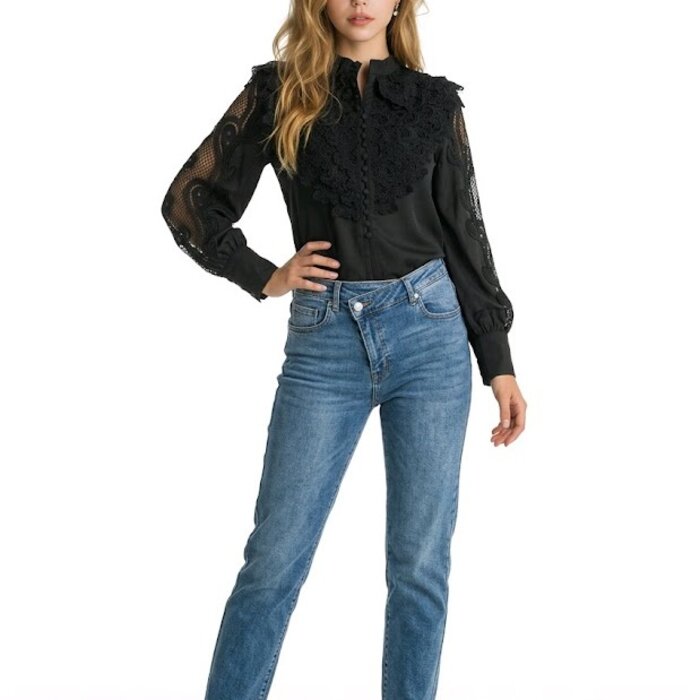 Noirena – Blouse - Kanten