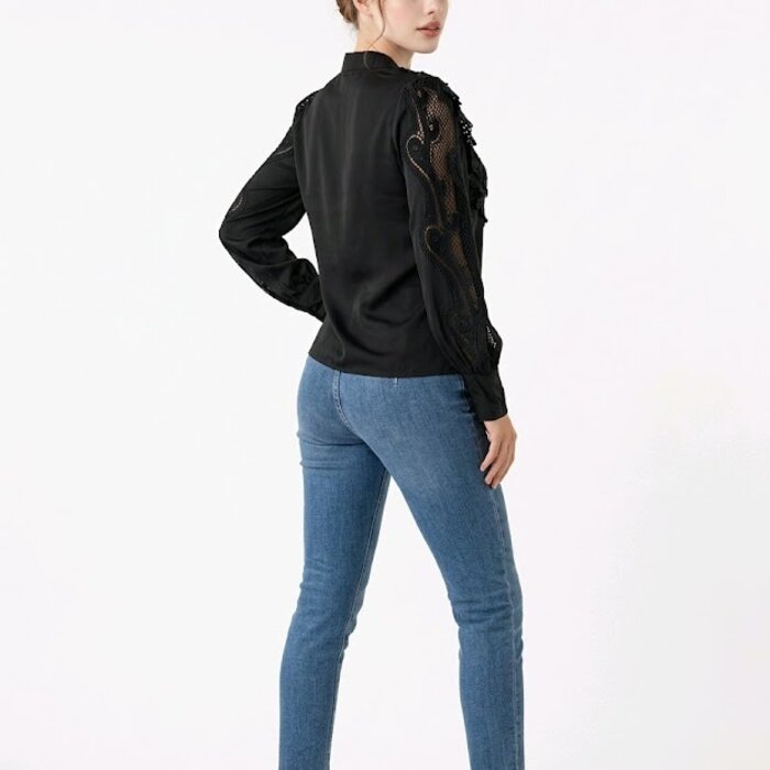 Noirena – Blouse - Kanten