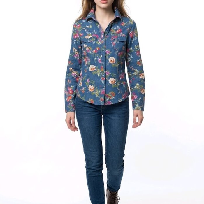 Denivra Denim Blouse – Bloemenprint