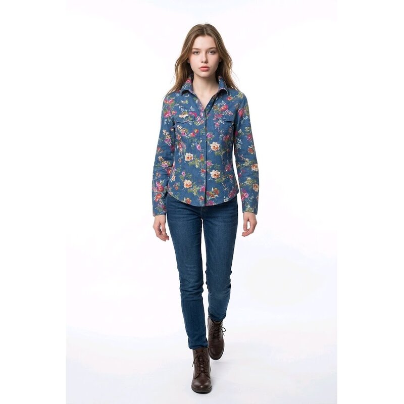 Denivra Denim Blouse – Bloemenprint