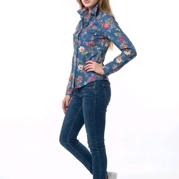 Denivra Denim Blouse – Bloemenprint