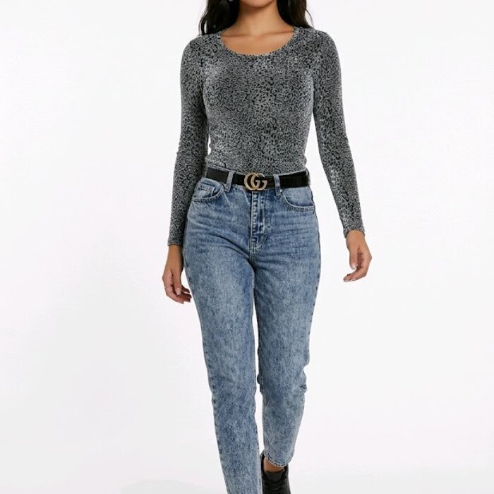 Lunara Top - Glitter Zilver