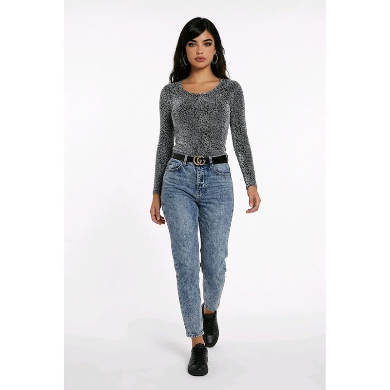 Lunara Top - Glitter Zilver