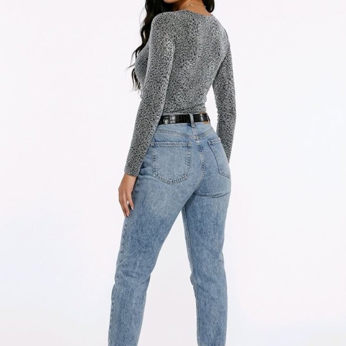 Lunara Top - Glitter Zilver