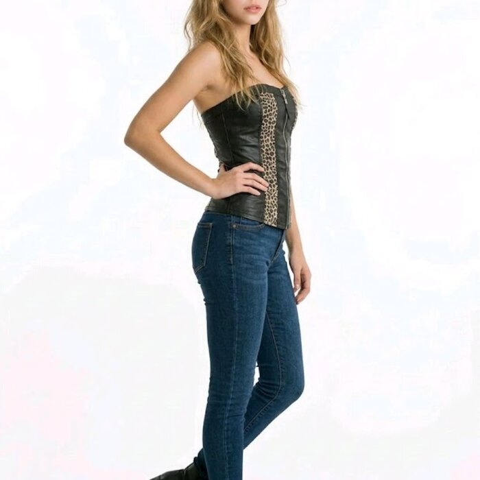 Ravena Top - Rits - Luipaard