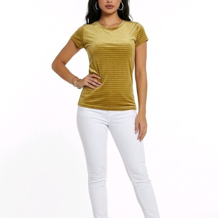 Mostra Fluwelen T-shirt - Zilverdraad