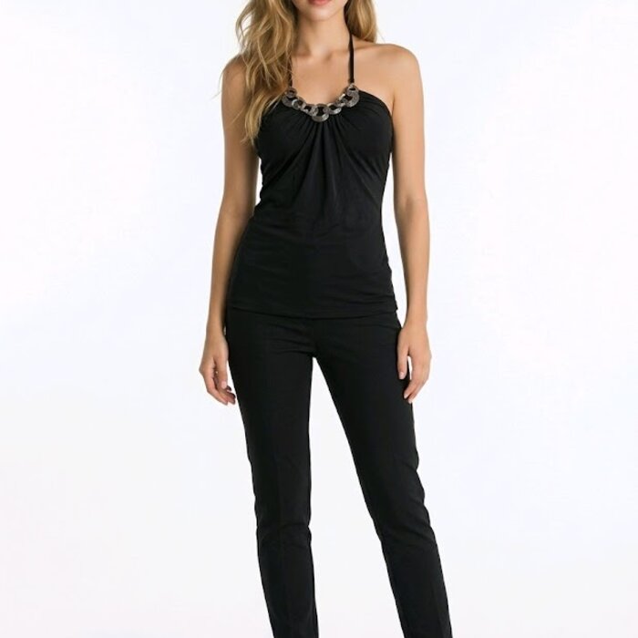 Zyrena Haltertop - Glans - Metalen Ringen