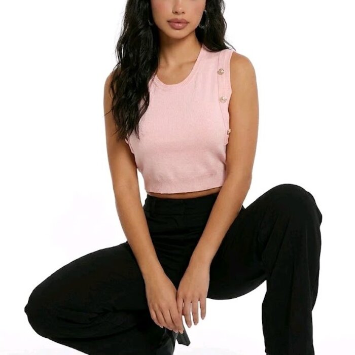 Gildara Cropped Top-Spencer met Gouden Knopen