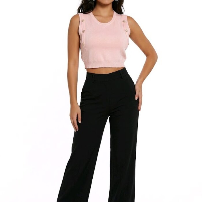 Gildara Cropped Top-Spencer met Gouden Knopen