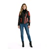 Roxy Biker Jack – Stoer Lederlook Jack in Zwart met Rood Detail