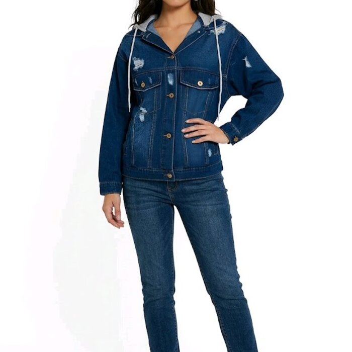 Urban Edge Raw Spijkerjack |  Afneembare Capuchon