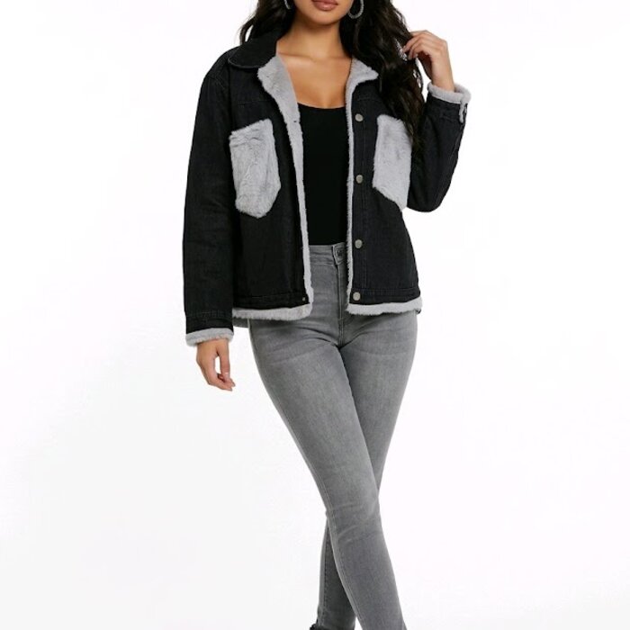 Moumoute - Spijker jack  - faux fur