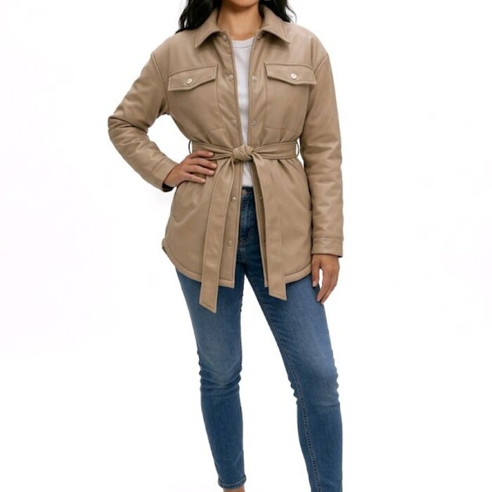 Zafira – Halflang Gewatteerd Jack Van Imitatie Leer