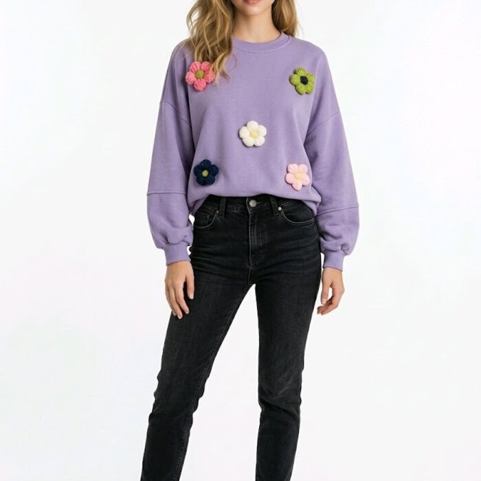 Sweater - Gehaakte Bloemen
