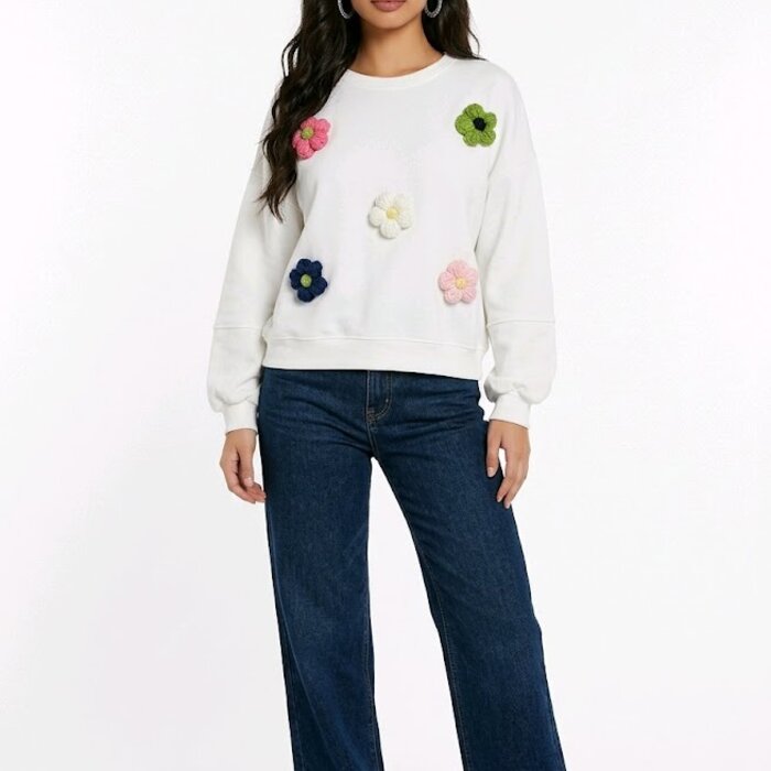 Sweater - Gehaakte Bloemen