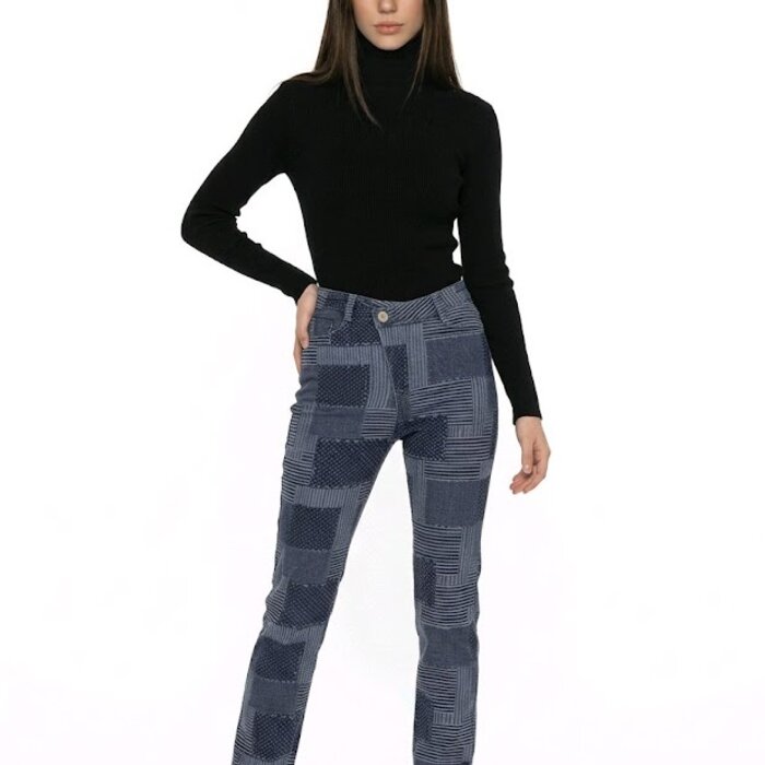 Jeans Straight-fit  - Patchwork