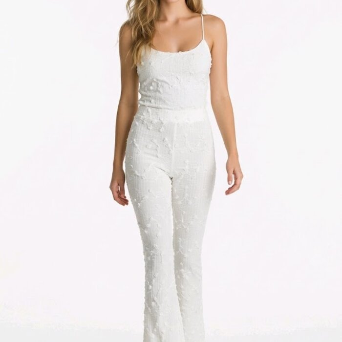 Flair Broek - ecru roosjes