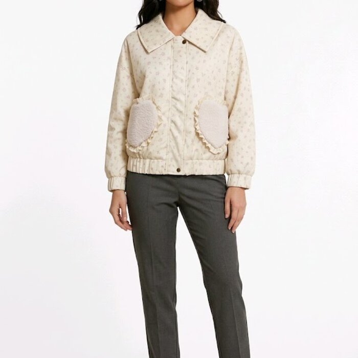 Fluweel zacht Jack | Bloemenprint & Wollig Hartdesign