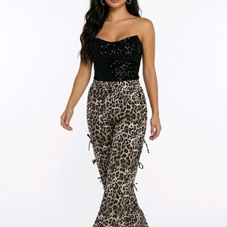 Palazzo Broek Leopard- Knotted