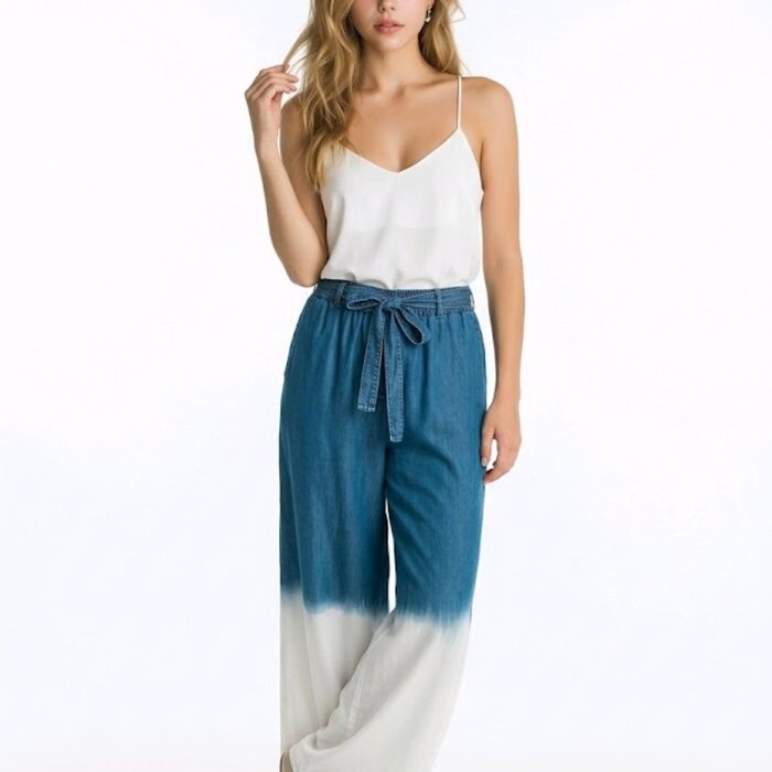 Denim Contrast | Palazzo Broek – Stijlvol - Comfortabel