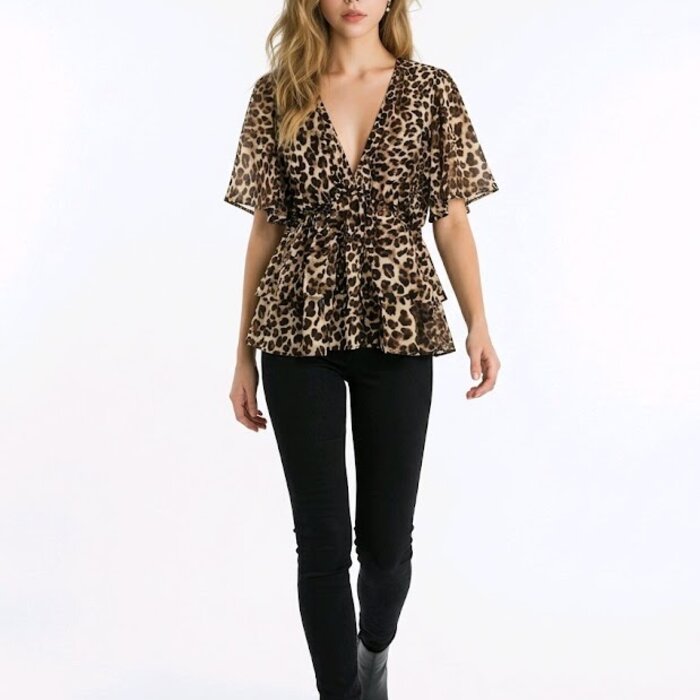 Mira –  Top met Luipaardprint