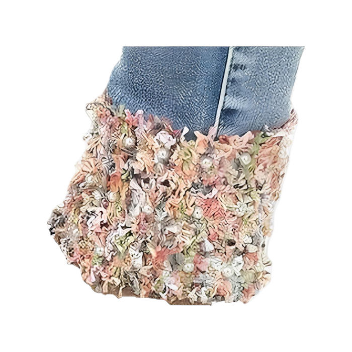 Skinny jeans - pastel details - parelstuds