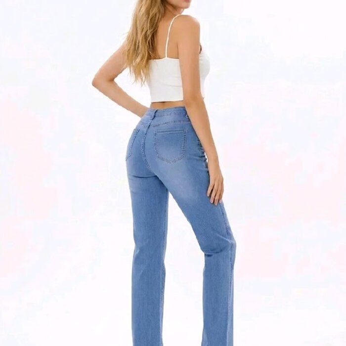 May – Denim Skinny Jeans - Glanzende Pailletten
