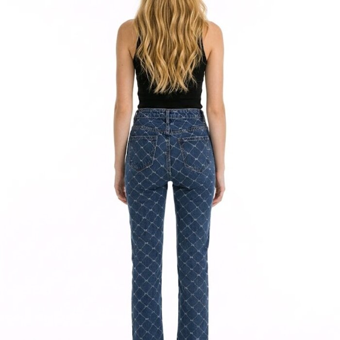 Raya Stitch – Hoge Taille Jeans