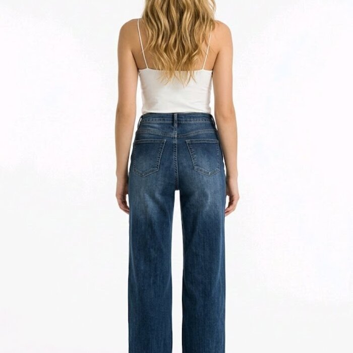 Teya – Hoge Taille Jeans  Bewerkte Knopen