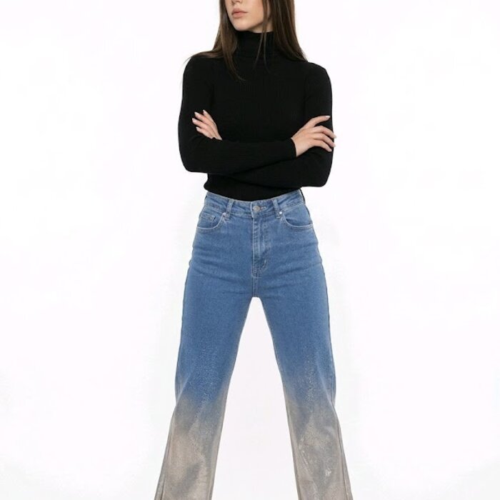 Metallic Jeans - Goudkleurige Coating