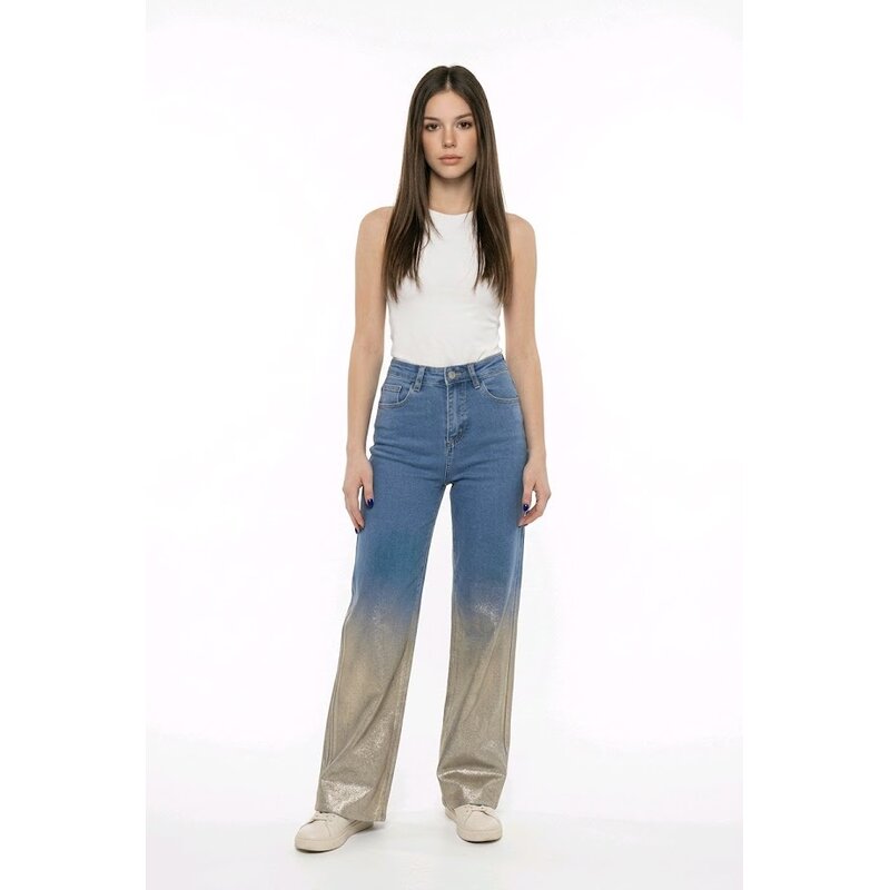 Metallic Jeans - Goudkleurige Coating