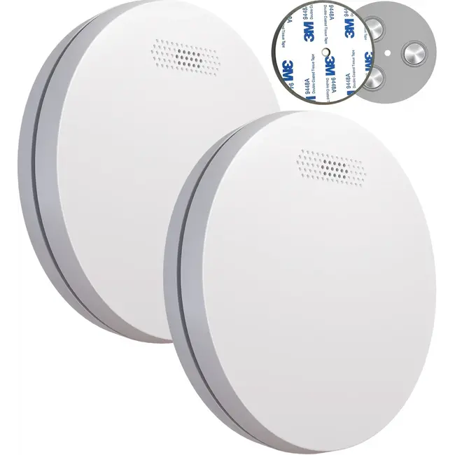 Easeware ES-1 Rauchmelder 2er-Pack – Schlankes Design – 10 Jahre Batterie