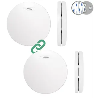Easeware Easeware ES-1L 2er-Pack Funkrauchmelder – 10 Jahre Batterie – Schlankes Design