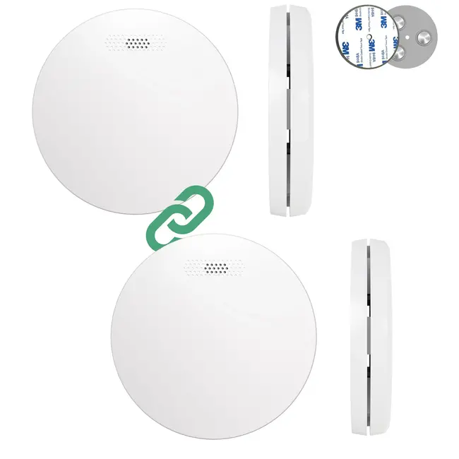 Easeware Easeware ES-1L 2er-Pack Funkrauchmelder – 10 Jahre Batterie – Schlankes Design