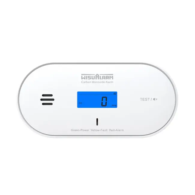 WisuAlarm WisuAlarm 3-in-1 Kohlenmonoxidmelder mit LCD-Display, Temperatur- und Feuchtigkeitssensor (Modell C06)