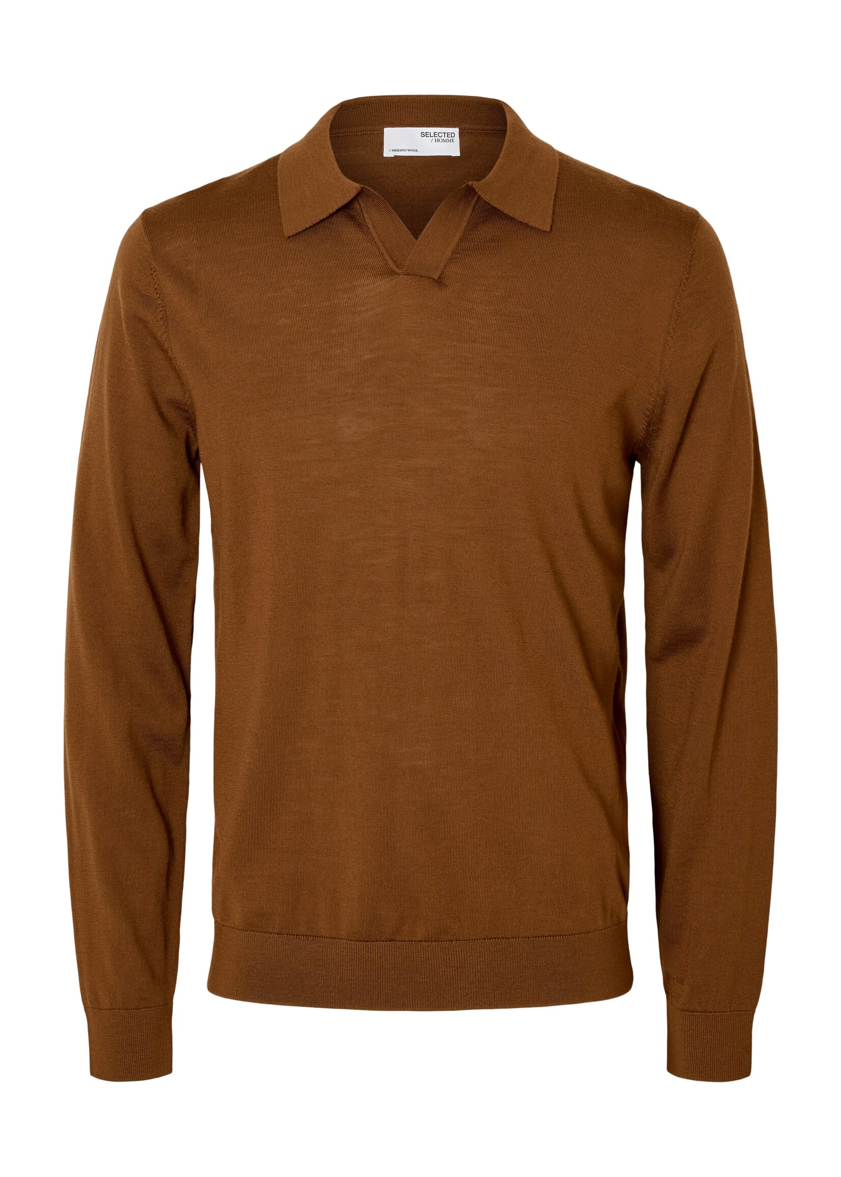 SELECTED HOMME TRAY MERINO OPEN POLO