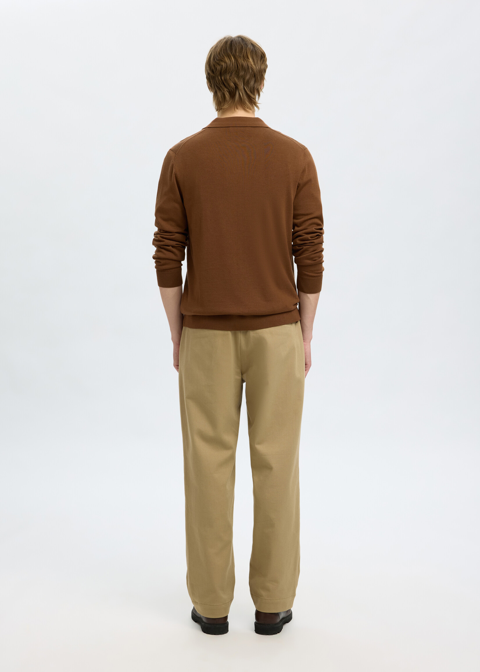 SELECTED HOMME TRAY MERINO OPEN POLO