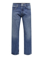 ONLY & SONS EDGE STRAIGHT MED BLUE JEANS