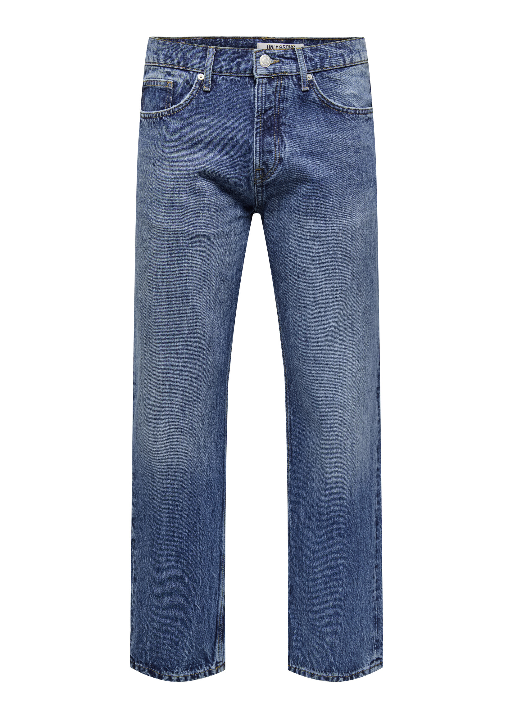 ONLY & SONS EDGE STRAIGHT MED BLUE JEANS