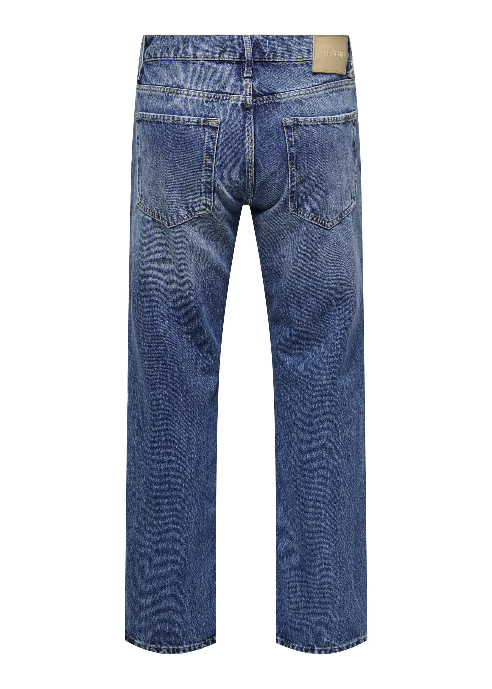 ONLY & SONS EDGE STRAIGHT MED BLUE JEANS