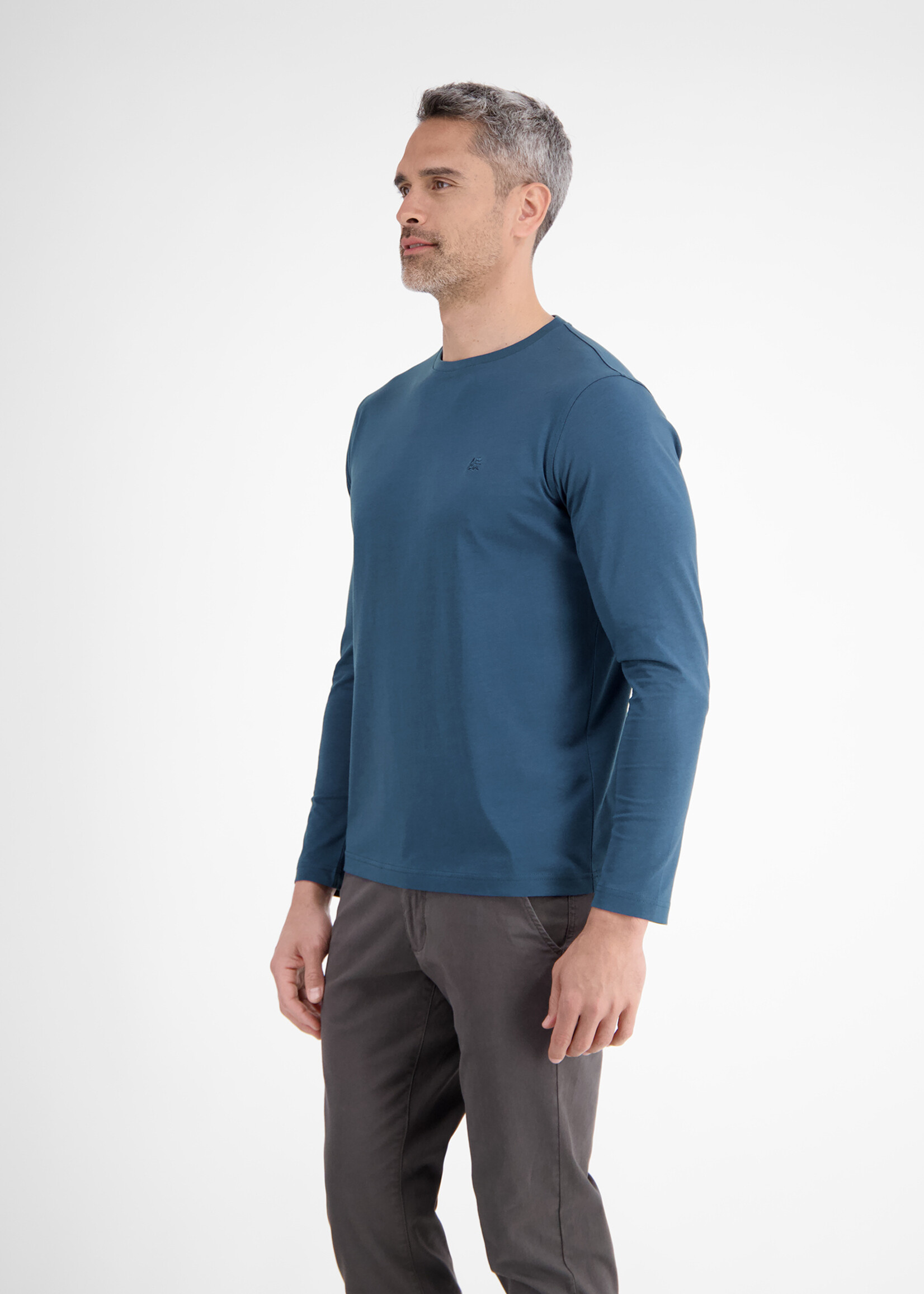 LERROS T-SHIRT LANGE MOUWEN O-NECK